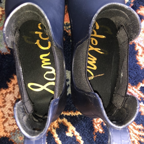 Sam Eldeman • Black And Blue Rubber Rain Boots Tinsley - Picture 7 of 8